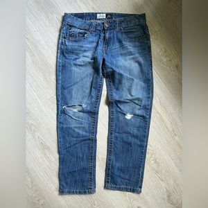 Aeropostale Kylie Boyfriend Dark Wash Ripped Jeans